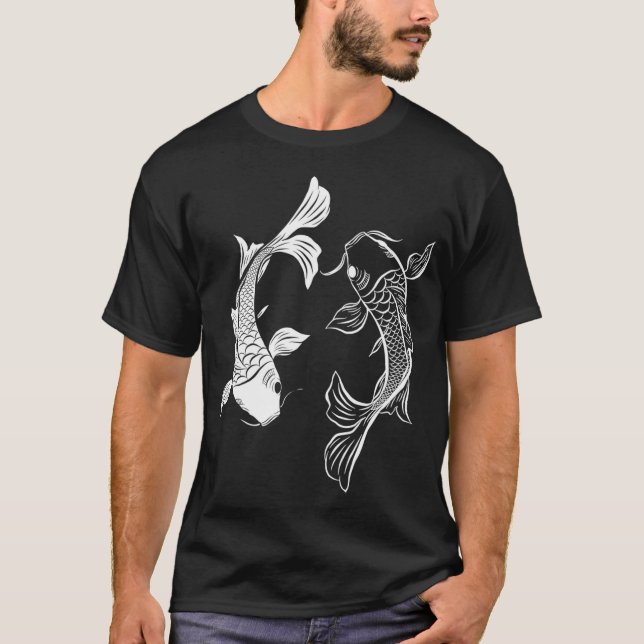 Camiseta Yin Yang Fish Koi Fish (Frente)