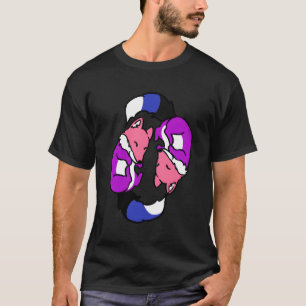 Camiseta Yin Yang Foxes Genderfluid Orgulho