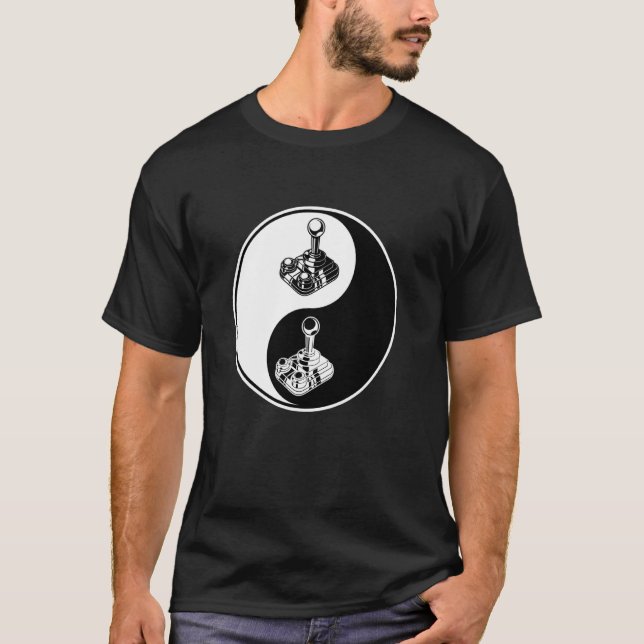 Camiseta Yin Yang Gaming Videogames Controladora Budista Z (Frente)