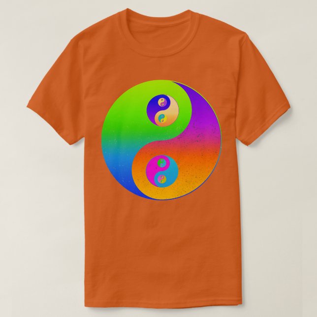 Camiseta Yin Yang Infinity Trippy Psychedelic Tie Dye (Frente do Design)