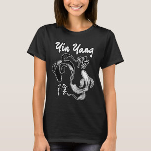 Camiseta Yin Yang Japonês Koi Fish