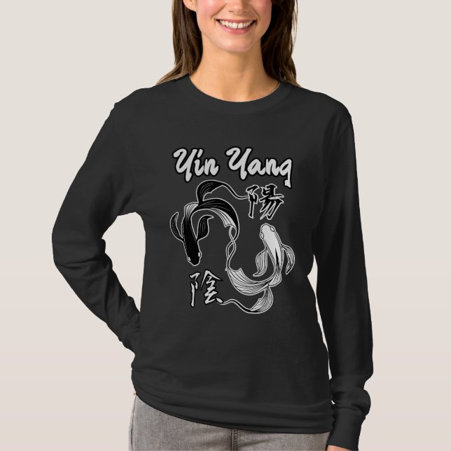 Camiseta Yin Yang Japonês Koi Fish (Frente)