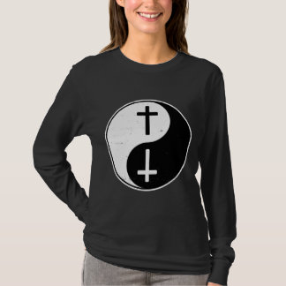 Camiseta Yin Yang Jesus Cristo Cruz Cristã Zhen Budista