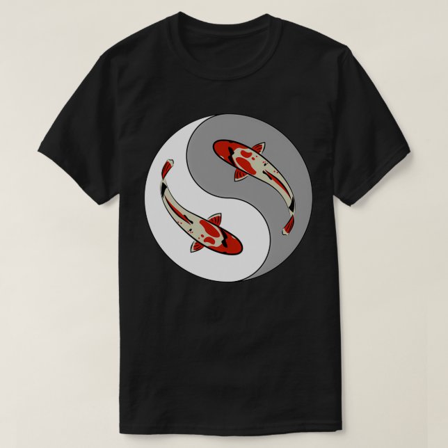 Camiseta Yin Yang Koi (Frente do Design)