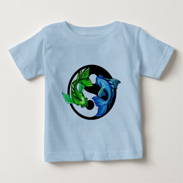 Camiseta Yin-Yang Koi Design (Frente)