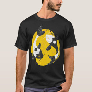 Camiseta Yin Yang Koi Fish Chinês Boa Sorte Equilíbrio