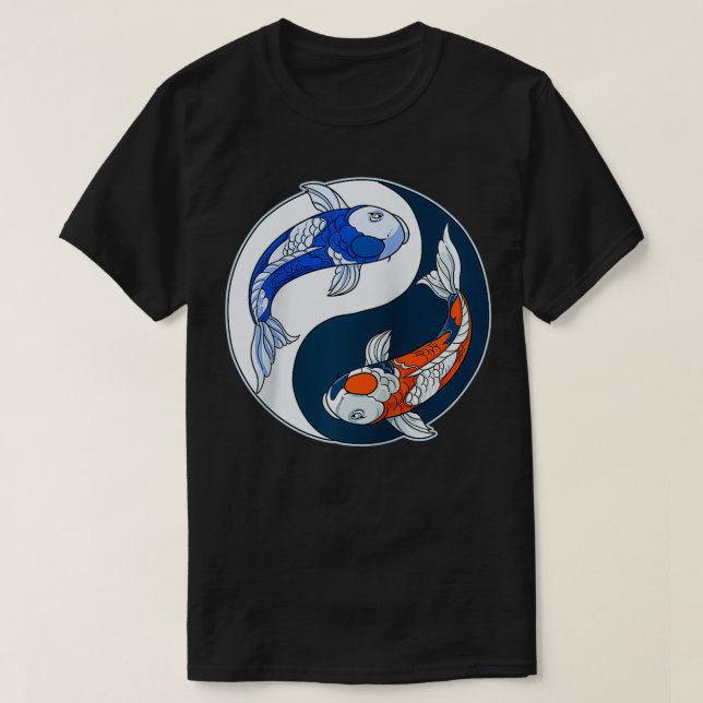 Camiseta Yin Yang Koi Fish Gift (Frente do Design)