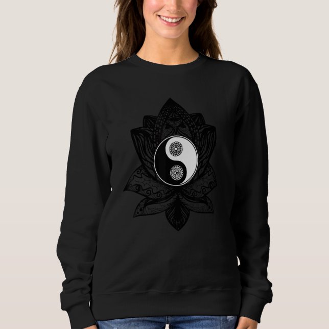 Camiseta Yin Yang Lotus Mandala Qi Gong Yoga Tai Chi (Frente)