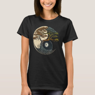 Camiseta Yin Yang Miniatura Tree of Life on Buddhist Bonsai