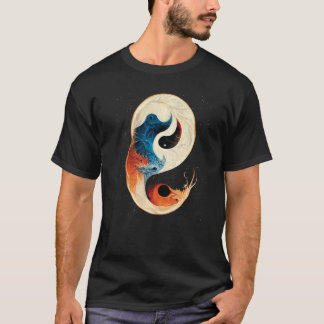 Camiseta Yin Yang Nascer de Fogo e Dragões de Gelo