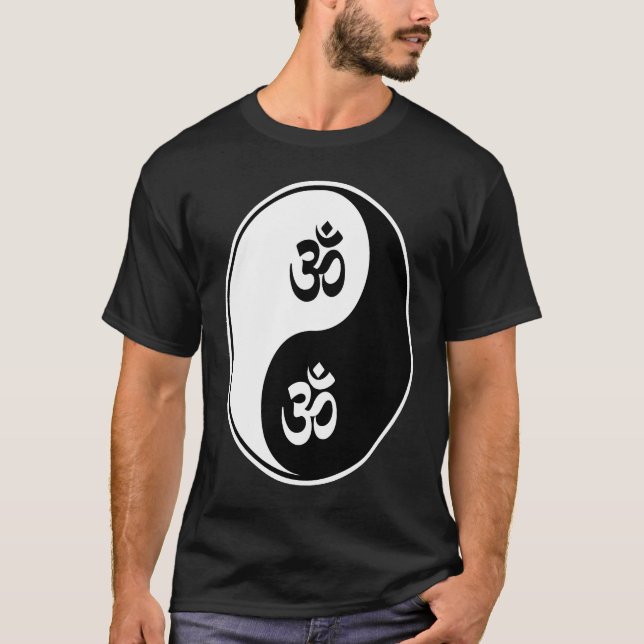 Camiseta Yin Yang Om Pranava Yoga Namaste Budista Zhen (Frente)