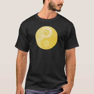 Camiseta Yin Yang Paw Dourado