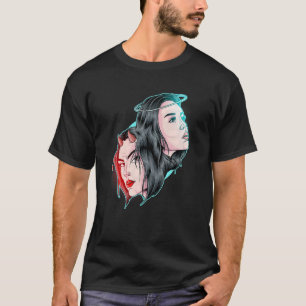 Camiseta Yin Yang Símbolo Demon E Angel Emo Punk Gothic Ta