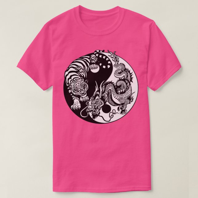 Camiseta Yin Yang Tiger Dragon (Frente do Design)