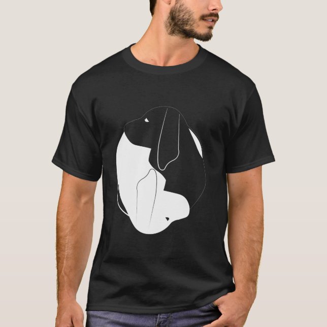 Camiseta Yin Yang Treeing Walker Coonhound Encantado Símbol (Frente)