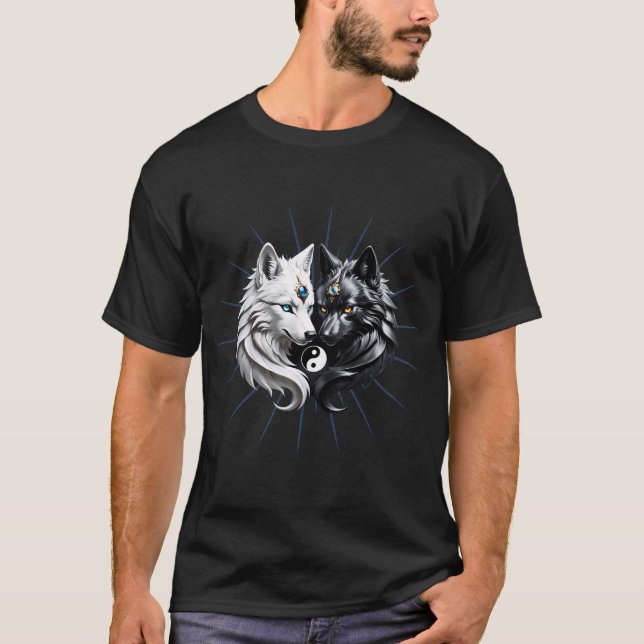 Camiseta Yin Yang Wolves. (Frente)