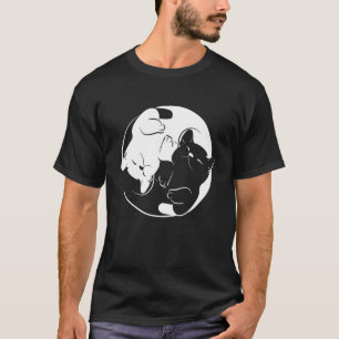 Camiseta Yin Yang Yoga Zen Cats - Gato Yoga
