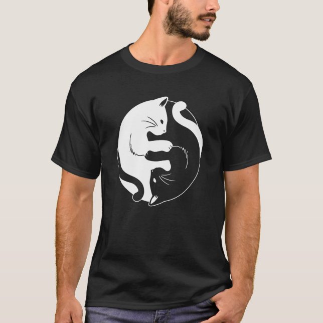 Camiseta Yin Yang Yoga Zen Cute Cats for Yoga (Frente)