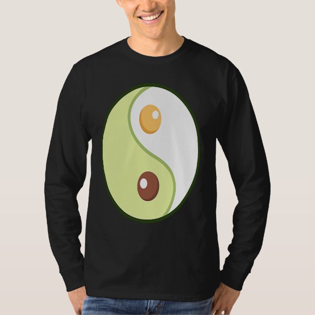 Camiseta Ying Yang Avocado Ketogenic Overweight Diet Keto F (Frente)
