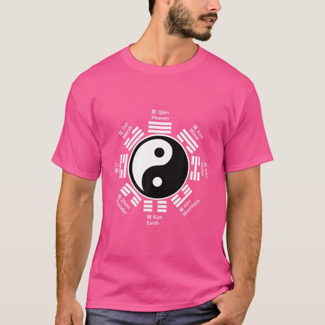 Camiseta Ying Yang Chinês Tai Chi Yin Gift Feng Shui Bagua (Frente)