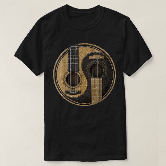 Camiseta Ying Yang Guitar (Frente do Design)