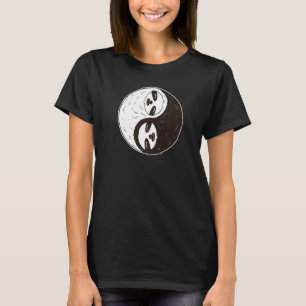 Camiseta Ying Yang Japonês Equilíbrio Fenda Fofa Fenda
