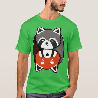 Camiseta Ying Yang Raccoon E Red Panda
