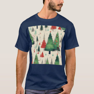 Camiseta Ykomow Christmas Treine Womens Holiday Pine Tree X