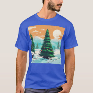 Camiseta Ykomow Christmas Treine Womens Holiday Pine Tree X