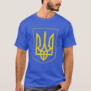 Camiseta Ykpaiha Ucrânia Símbolo Trident Bandeira do Orgu