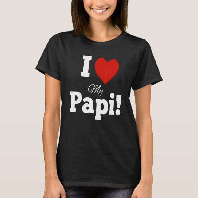 Camiseta Yo amo mi papi - Presente para o papai Eu amo o me (Frente)