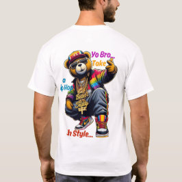 Camiseta "Yo Bro!" Abrace o estilo de vida HipHop - Bear Ra