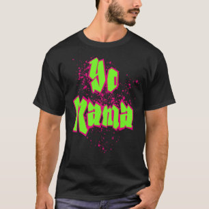 Camiseta Yo Mama! Velho Estilo da Faculdade, Tee da Festa H