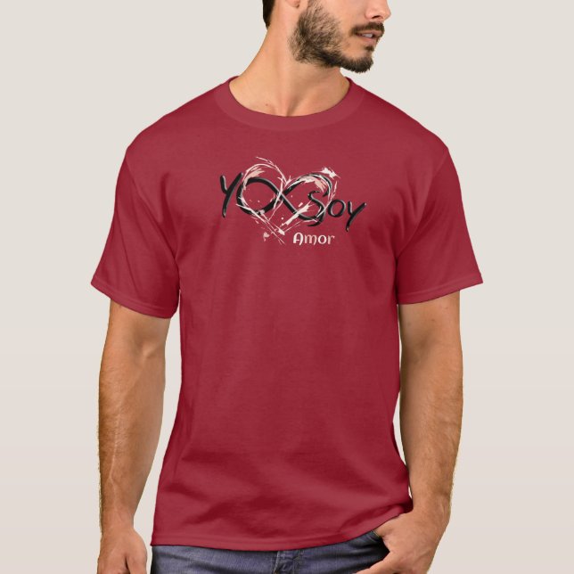 Camiseta Yo Soy Amor con Corazón Abstracto (Frente)