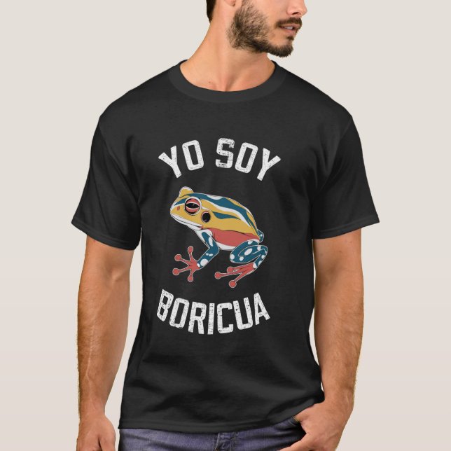 Camiseta Yo Soy Boricua Porto Rico Sapo Coqui Porto Rico (Frente)