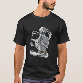 Camiseta Yoga Alien Meditation
