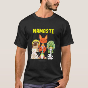 Camiseta Yoga Animal Namaste Cute Animal Yoga Pose Yoga An