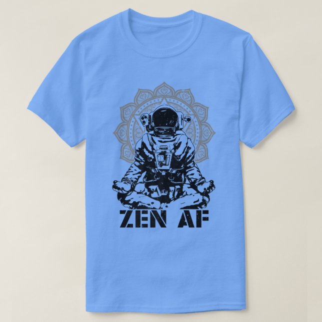 Camiseta Yoga Astronauta Zen AF Funny Mandala Meditação Lot (Frente do Design)