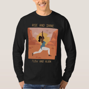 Camiseta Yoga Aumenta E Fluxo Brilhante E Alinha