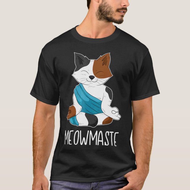 Camiseta Yoga Ca Meowmaste Meow Maste (Frente)