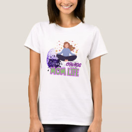 Camiseta Yoga Café Caos – Vida de Mãe