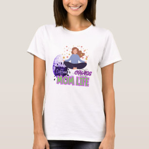 Camiseta Yoga Café Caos – Vida de Mãe