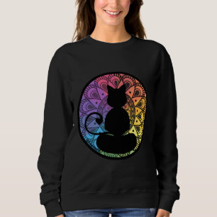 Camiseta Yoga Cat Mandala