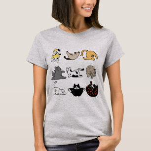 Camiseta Yoga Cat Poses