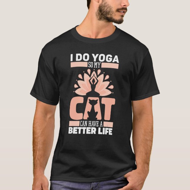 Camiseta Yoga Cat Training  Yogi Yoga (Frente)