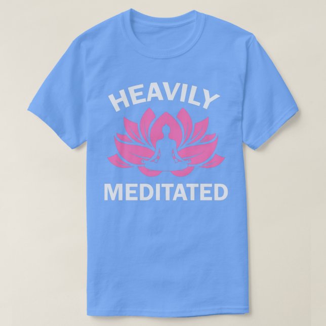 Camiseta Yoga Cita Meditação Engraçada Yoga (Frente do Design)