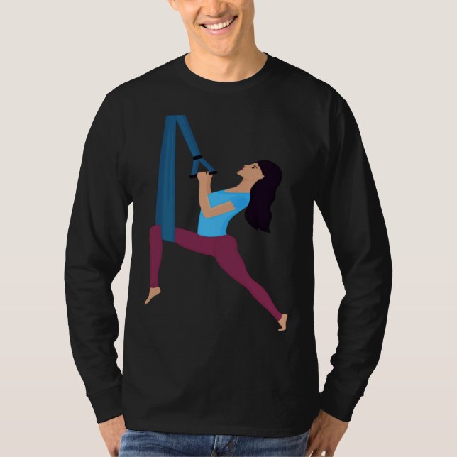 Camiseta Yoga Class I Thought You Said Pour A Glass Wine Na (Frente)