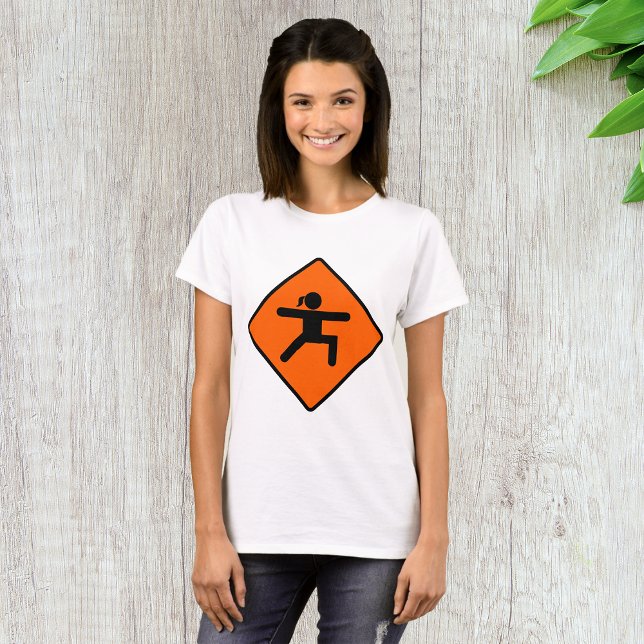 Camiseta Yoga Crossing Sinal Warrior Pose Stick (Criador carregado)