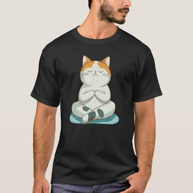 Camiseta Yoga Cute Kitty Cat (Frente)