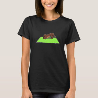 Camiseta Yoga Dachshund Meditação Yoga